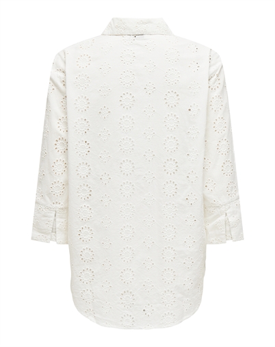 JDY - JDYTallie Long Skjorte - Cloud Dancer